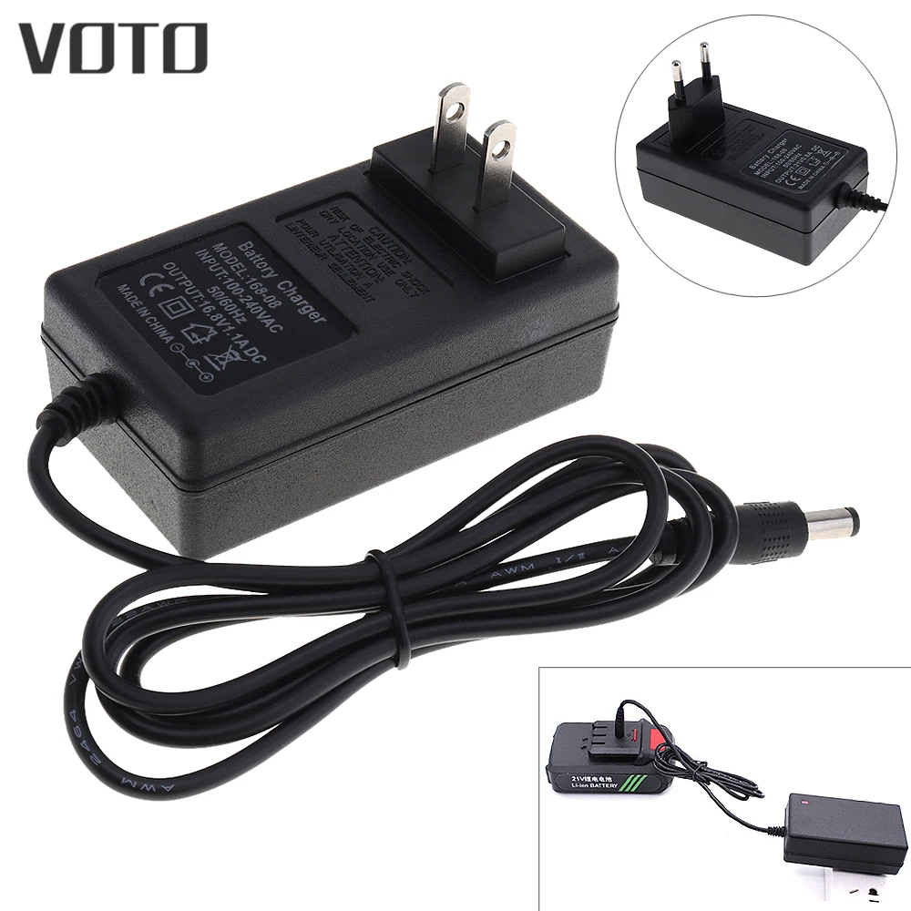 VOTO 110cm Power Adapter of 16.8V Lithium Screwdriver Support US / EU Power Source