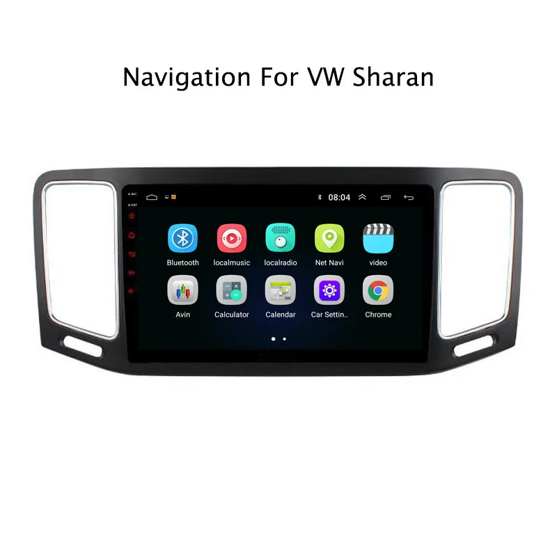 Sale 9" 2.5D IPS Android 8.1 Car DVD GPS Player For VW Sharan 2012-2018 Car Radio Stereo Head Unit with Navigation 3