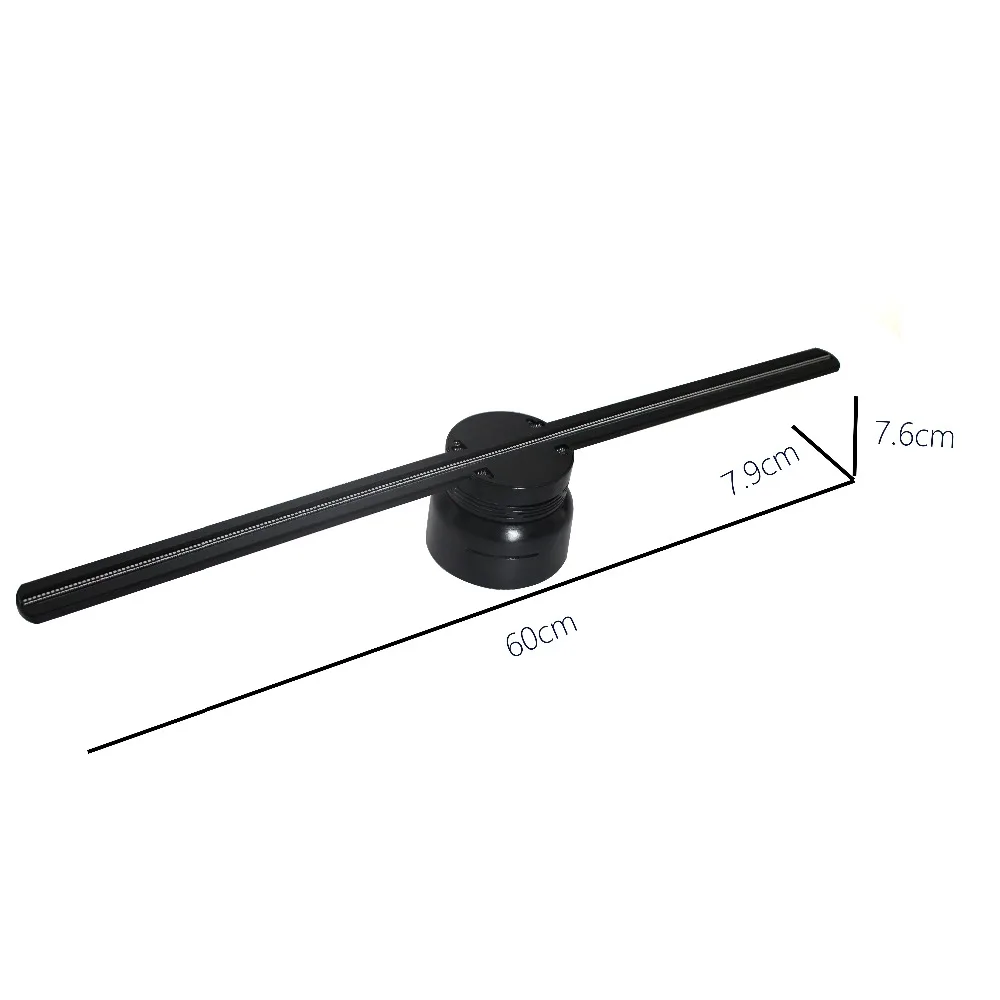 60CM Hologram Advertising Display With WiFi control Remote3D LED Fan Holographic Imaging Naked Eye commercial Holiday Decoration