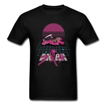 Футболка Акира Vaporwave футболка мужские топы хип-хоп футболки высокая скорость мото байкер футболка хлопок черный уличная одежда японского аниме