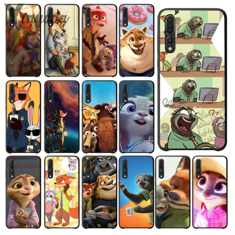 

Yinuoda Zootopia Soft Silicone TPU Phone Cover for Huawei Mate9 10 Mate10 Lite P9 P10 Plus P20 Pro Honor10 View10 Cellphones