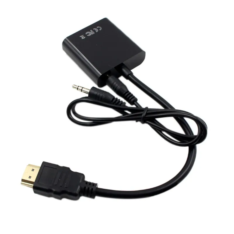 Адаптер hdmi-vga Мужской конвертер с разъемом адаптер 1080 P цифровой аналоговый видео аудио для ПК ноутбука планшета