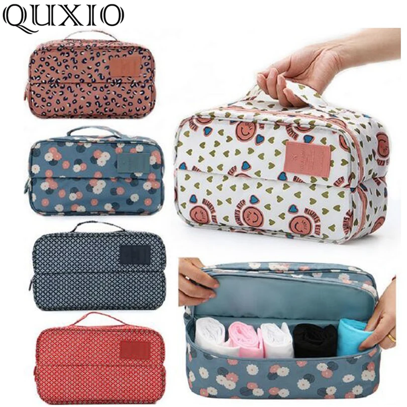 

2017 New Woman Cosmetic Bags Necessary Organizer Makeup Bag Travel Cosmetic Bag Underwear Storage Handbag Folding Bag JJ112Z