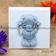 Записки DIY карт фото учетной записи резиновая чистый штамп для скрапбукинга прозрачный штамп медведь 10x10 см KW642118