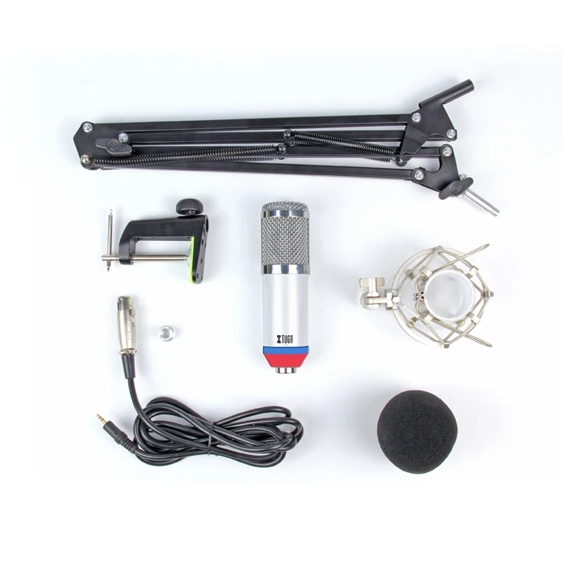 Комплект конденсаторного микрофона BM800 для студийной проводной записи крепление