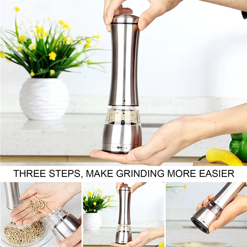 Ручная мельница для соли и перца из нержавеющей стали|spice grinder|pepper salt millsalt mill |