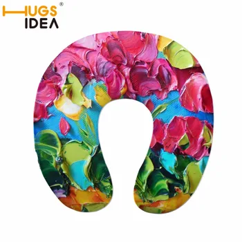 

HUGSIDEA Comfortable Flower Designer U-shaped Pillow Neck Pillow Car Travel Pillow Office Car Back Head Rest Memory Form Pillow