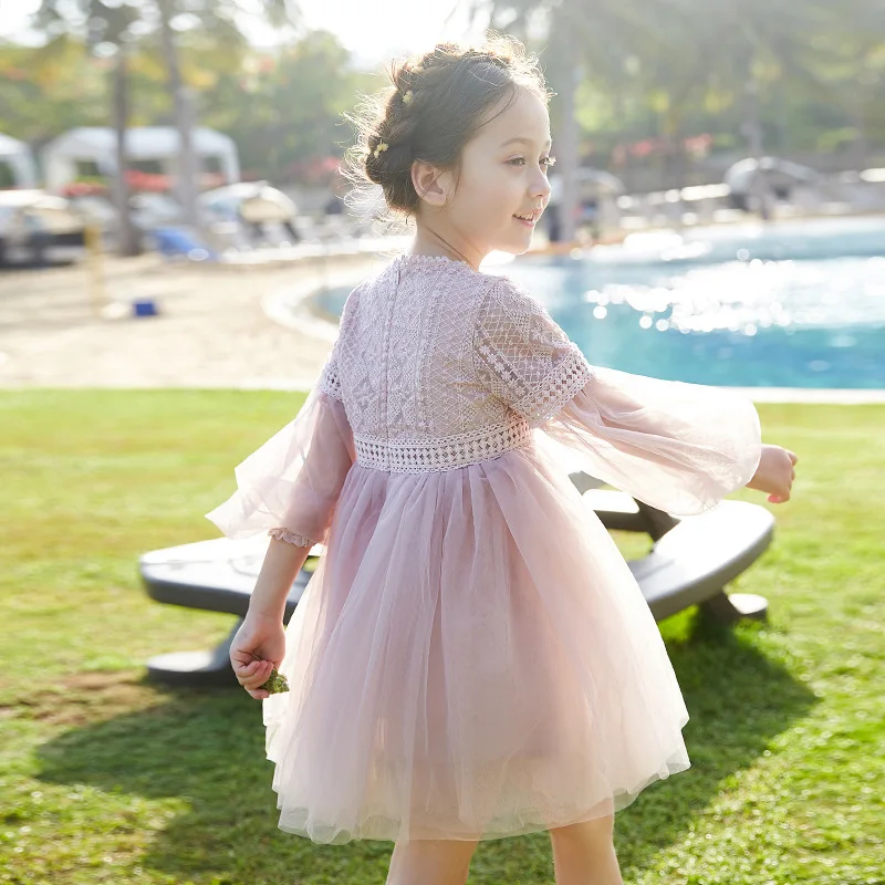 

2018 New Summer Girls Lace Dress New Style Girl Princess Dress High Quality Children Comfortable Dress Kids Dress, #9005
