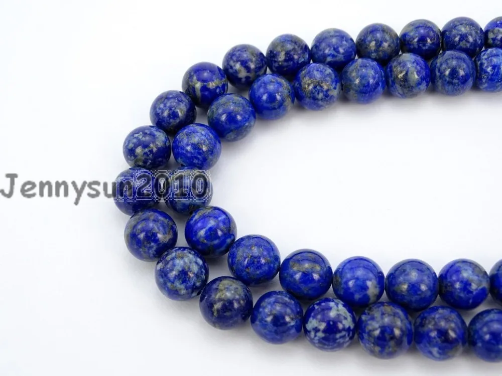 

Natural Lapis Lazuli Gems Stones 8mm Round Spacer Loose Beads 15'' Strand for Jewelry Making Crafts 5 Strands/Pack