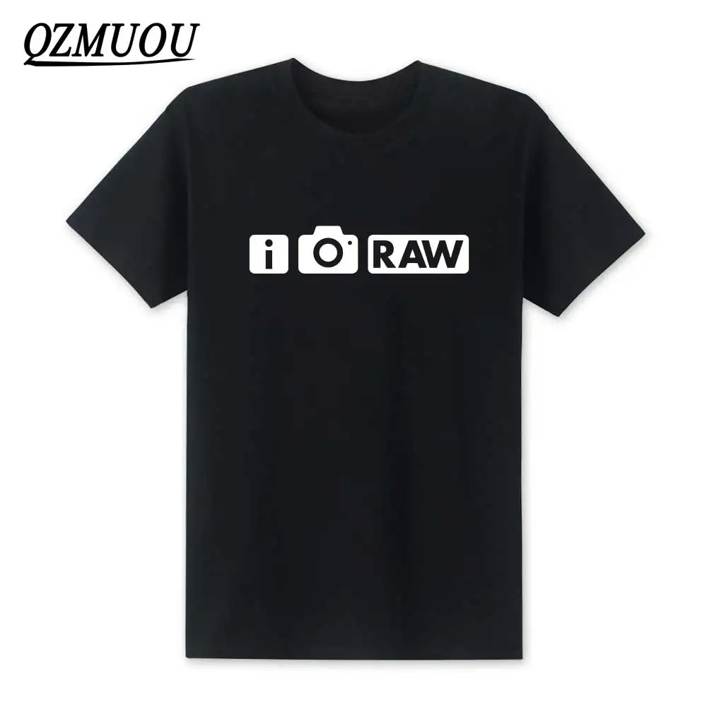 Новинка 2020 модные футболки с надписью I Shoot RAW Funny photo photographer camera летняя мужская