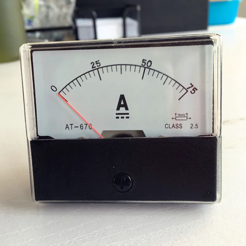 Pointer Analog Amp Panel Meter Current Ammeter Dc 0 75a