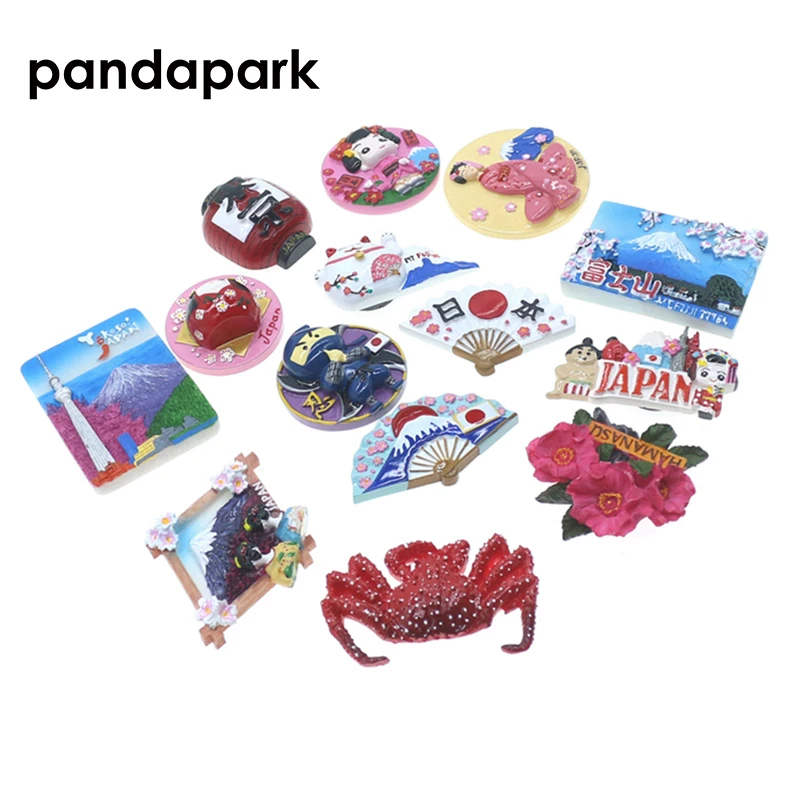 PANDAPARK 3D Смола японский магнит на холодильник сувенир ручной цветной город ориентир наклейка со зданием кухня украшение размещение сообщения