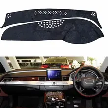 Для Audi A8 A8L S8 2011 2012 2013 фланель приборной панели крышки тире колодки коврик в машину козырек от солнца Пользовательские RHD