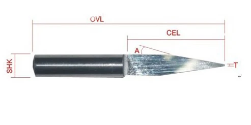 

10 pcs/lot 3.175x20x0.3 Degree 20 Carbide PCB Engraving Milling Cutters Spiral Bit CNC Router bits