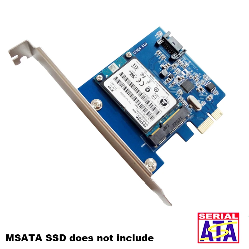 PCIe X1 для MSATA SSD и SATA3.0 комбинированная Плата расширения, ASM1061 чипсет PCI Express контроллер Mini SATA SSD адаптер для ПК рабочего стола