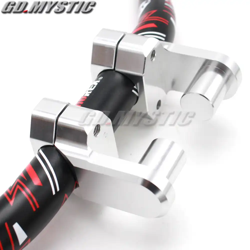 APE Racing Billet Aluminum Universal Motorcycle 2 Raise Clamps For 7//8 or 1 1//8 Handlebars Mount To oversize 1 1//8 Stem Clamp Pivoting Handlebar Clamp Risers
