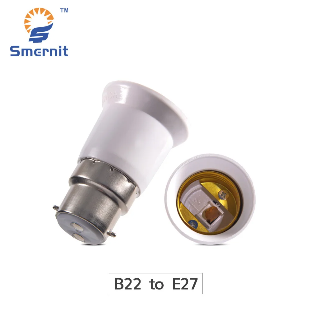 

1PCS B22 to E27 LED Bulb Adaptor Lamp Holder Converter LED Light Base Adapter Socket Conversion Light Bulb Base Screw Adapter