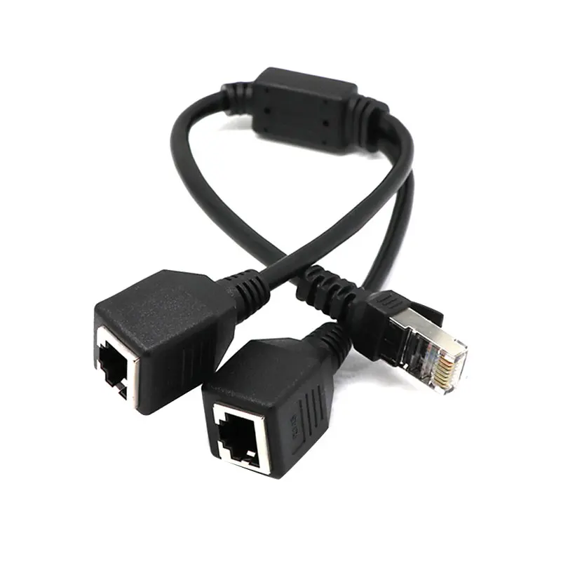 RJ45 Ethernet Y сплиттер Кабель адаптер от 1 до 2 портов шнур для CAT 5/CAT 6 LAN UY8|Коробки