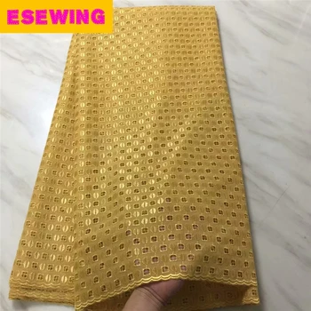 

2019 African Dry Lace Fabrics High Quality Cotton Lace Fabric Swiss Voile With Stones Swiss Voile Lace for garment PL112704