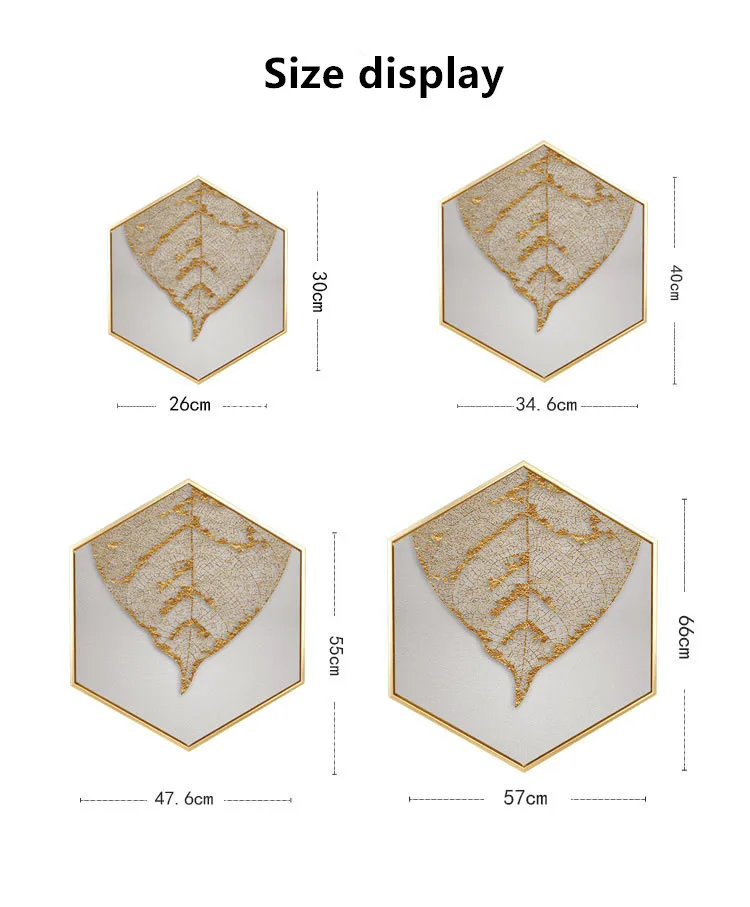 Креативный INS золотой фольги листья абстрактный дом гостиная фон настенная живопись коридор Фреска Отель декоративная живопись