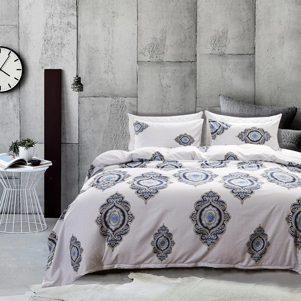 European Style Luxury Bedding Set Bohemian Floral Chic Duvet Cover with