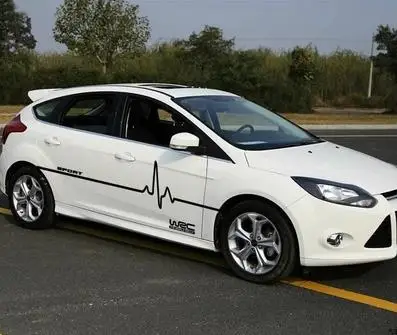 Автомобильные универсальные наклейки на ЭКГ с изображением цветов