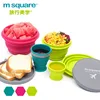 Outdoor Camping Silicone Folding Portable Bowl Cups Travel Outdoor Activities Can Be Carried With A Folding Bowl Home Bowl Cups ► Photo 1/6