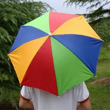 

Ladies Mens Adult Multi Colour Festival Essential Umbrella Rain Hat Fancy Dress