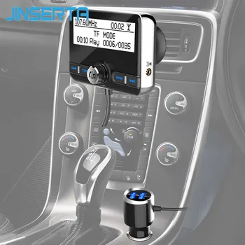 

JINSERTA Digital DAB Radio Broadcasting Receiver Bluetooth 4.2 Transmitter Support QC3.0 Fast Charger TF Card Play