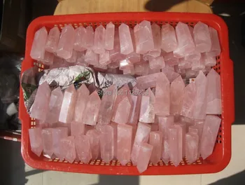 

1kg 18-23pcs natural rose quartz crystal pyramid point healing