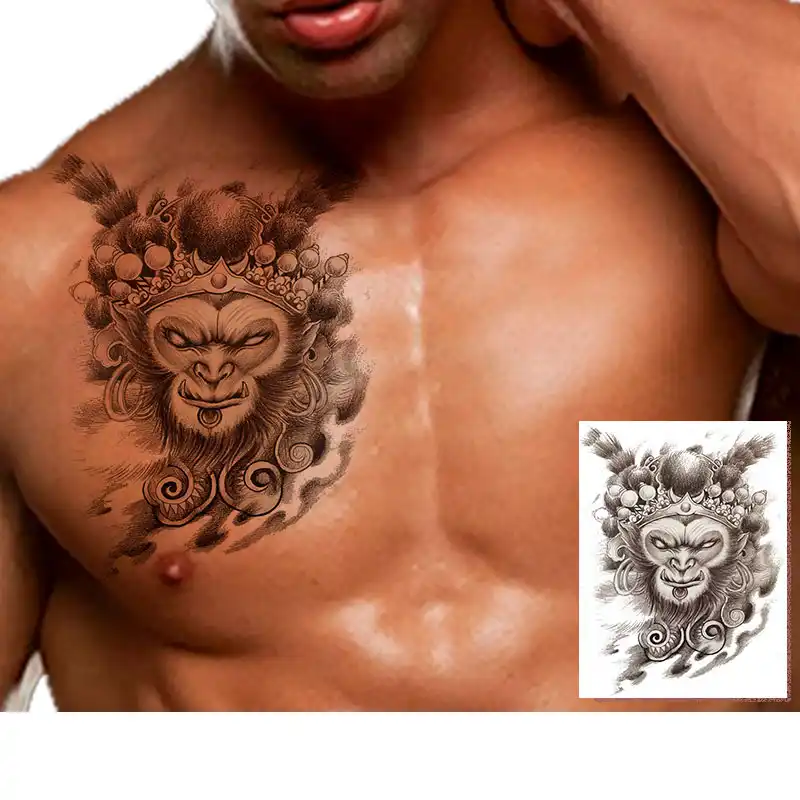 Manzilin 5pcs Set Chinese Monkey King Black Tattoos 15 22cm Waterproof Temporary Tattoos Henna Body Art Decals T266 270 Black Tattoo Waterproof Temporary Tattoostemporary Tattoo Aliexpress