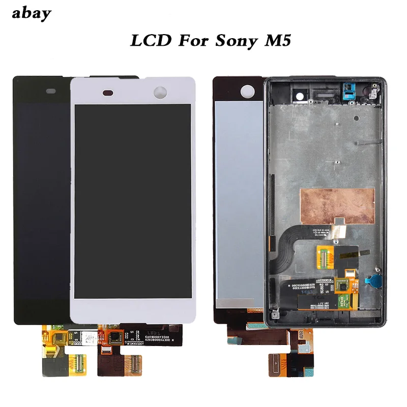 

For Sony Xperia M5 LCD Display+Touch Screen Frame Digitizer Assembly E5603 E5606 E5653 E5633 For SONY M5 LCD Replace 5.0 inch