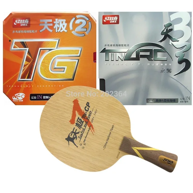 Cheap DHS TG7.CP Table Tennis Blade With TinArc3 / NEO Skyline TG2 Rubber With Sponge for a PingPong Racket