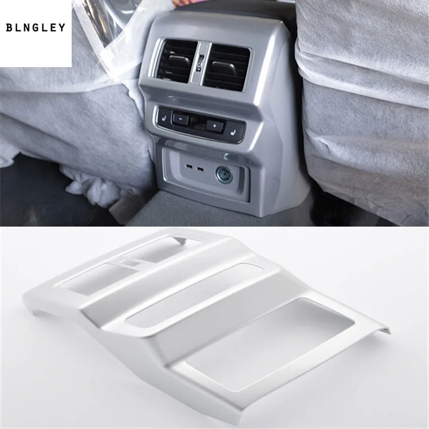 

Free shipping 1pc ABS Chrome rear air conditioner outlet decoration cover for 2018 AUDI Q5 car accessories