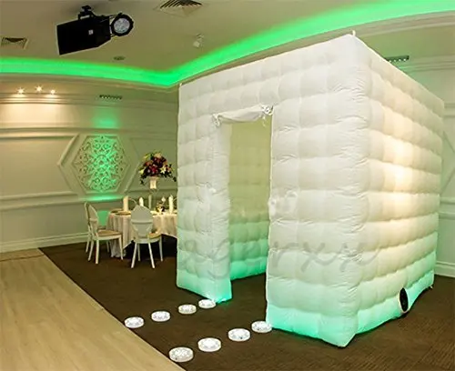  Stagerbooth Inflatable Portable Photo Booth Enclosure with 16 Colors LED Changing Lights Weddings P