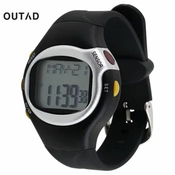 

Men Sports Watch Saat Black Pulse Heart Rate Monitor Calorie Counter 1pcs Calorie Counter Exercise Touch Sensor Digital