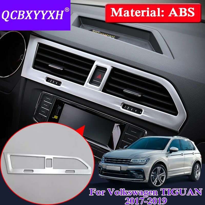 ABS автомобиль Стайлинг для Volkswagen TIGUAN 2017-2019 Авто центральной консоли Outlet кадр охватывает внутренняя отделка пайетки аксессуары