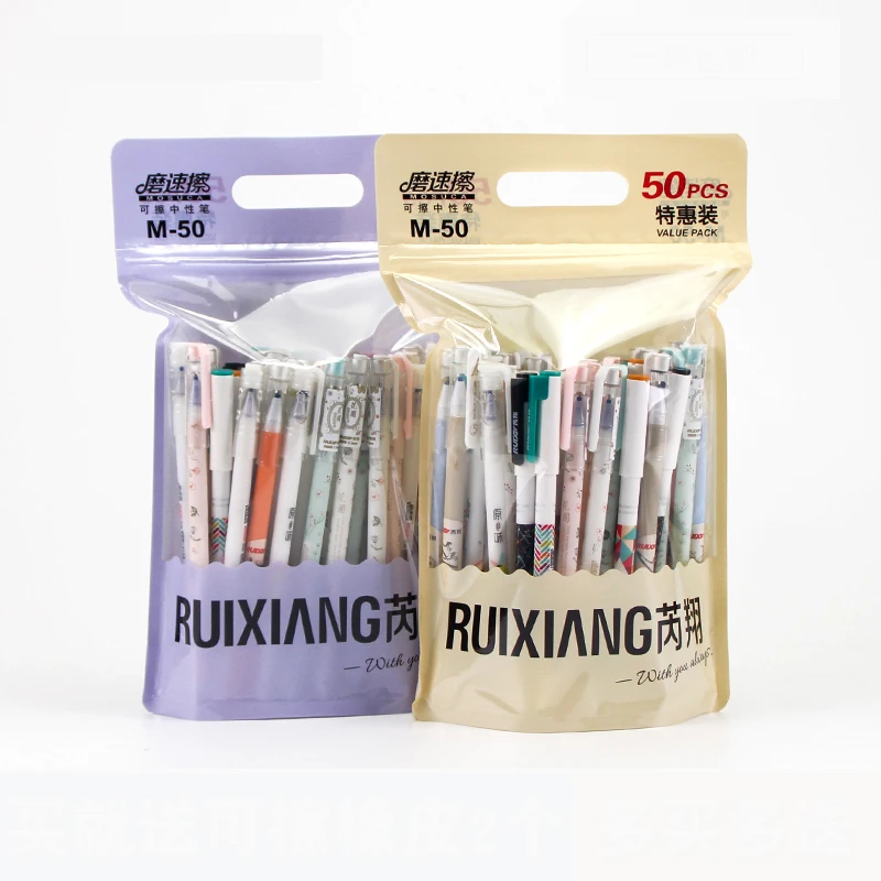 

Kawaii 30/50pcs Erasable Gel Pens 0.5mm Needle Tip Blue Ink Neutral Pen for Student gifts School Supplies Stationery