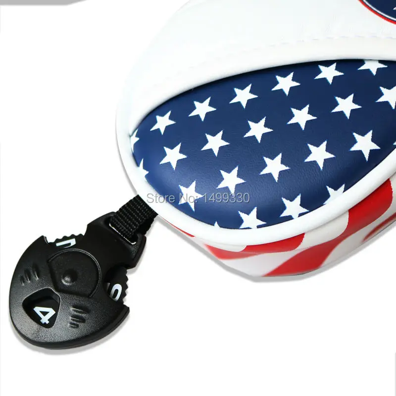 Головные уборы для гольфа из искусственной кожи с флагом США Craftsman|head cover|leather golf