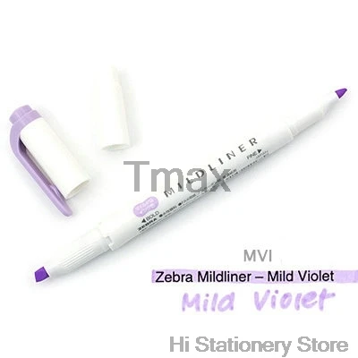 1 шт. японские канцелярские принадлежности Зебра Мягкий лайнер двуглавая флуоресцентная ручка Milkliner ручка-маркер цветные маркеры милые - Цвет: Mild Violet 1PC