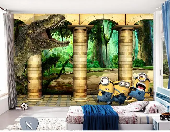 

3d wallpaper custom mural non-woven wall sticker Dinosaur Roman column 3 d TV setting wall adornment 3d wall murals wall paper