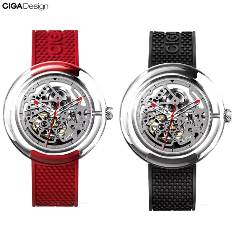 

Xiaomi CIGA T Series Mechanical Watch 360° Transparent Hollow Stainless Steel Silicone Strap Suspension Movement Wrist Watches