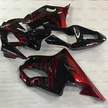 ZX-10r 2004-2005 наборы тела Ninja ZX 10r 04 наборы обтекателей Ninja ZX 10r 2005 Черный Красный Пламя наборы обтекателей