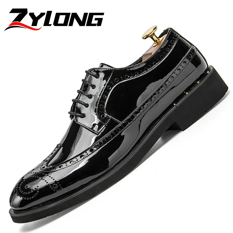 

Formal Shoes Men Sequin Leather Oxford Shoes for Men Brogues Office Shoes Lace Up Male Luxury Gentlemen Shoes Black Gold Silver