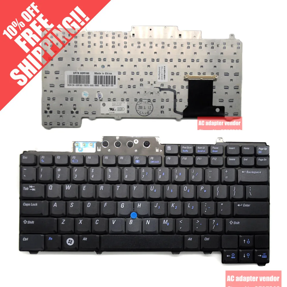 Новая клавиатура для ноутбука Dell D630 D620 D830 D820 PP18L M65 D631 M65|laptop keyboard|keyboard for dellkeyboard laptop