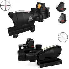 TA31 тактический охотничий прицел оптический прицел страйкбол зеленый красный волокно ACOG 4X32 с RMR красная точка с маркировкой для стрельбы