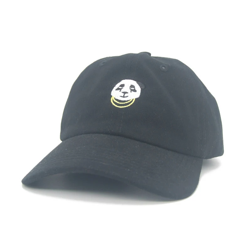 Мужская Panda золотая цепочка Бейсбол Кепки моды мужской женский вышивка гольф Hat Для женщин Для мужчин изогнутые 100% хлопок Кепки s CP0069