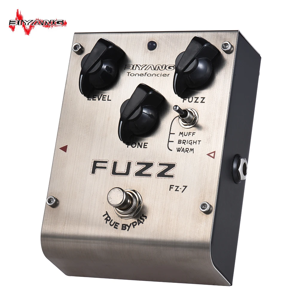 BIYANG FZ 7 Tonefacier серии 3 режима Fuzz гитарный эффект педаль настоящий обход полностью