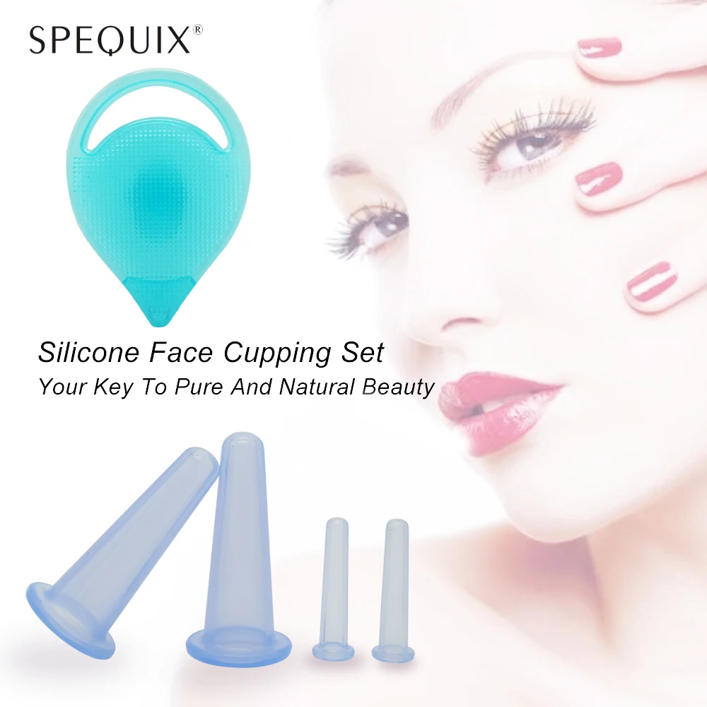 SPEQUIX 2 Size Facial Massage Cupping Set Silicone Massage Cups Skin