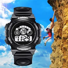 Роскошные Для мужчин аналоговый цифровой в стиле милитари спортивные светодио дный Водонепроницаемый наручные часы для детей/мальчика/девочки Подарки Спорт часы подарки 20